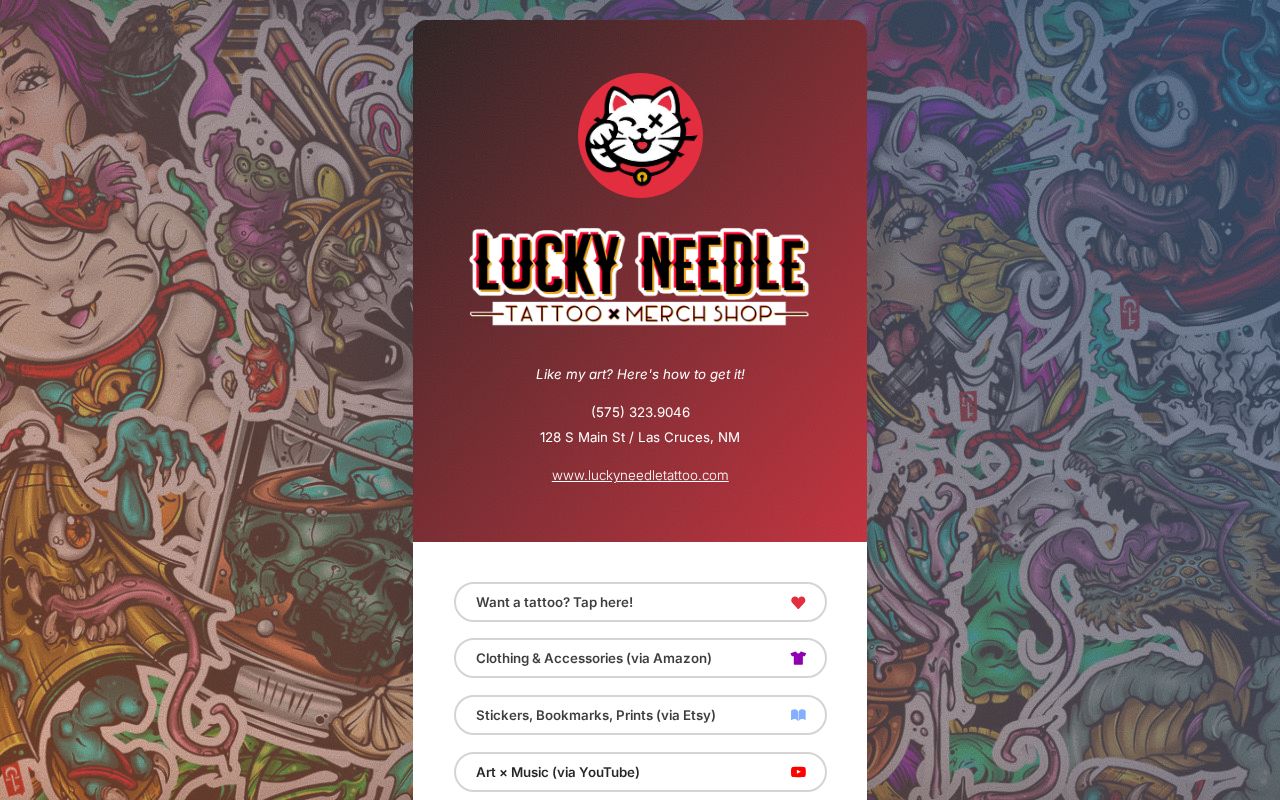 Lucky Needle Tattoo × Merch Shop - service preview